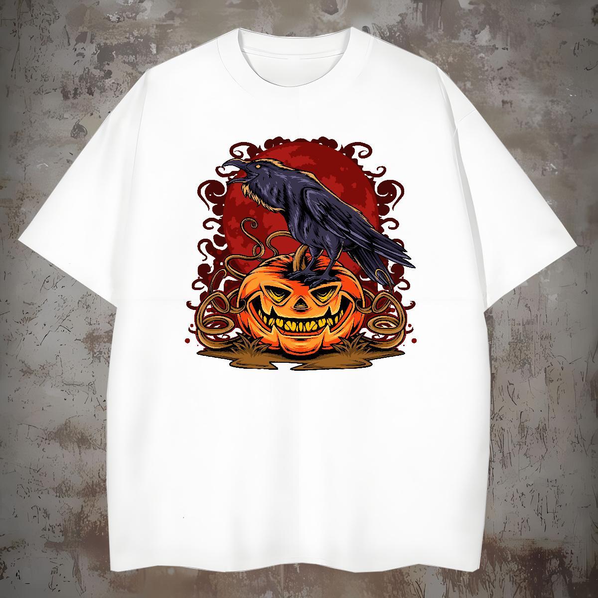 Soft T shirt eagle O-Neck Short Sleeve High Street Hip Hop Custom Cartoon 230g Cotton Couples T Shirts New Tees