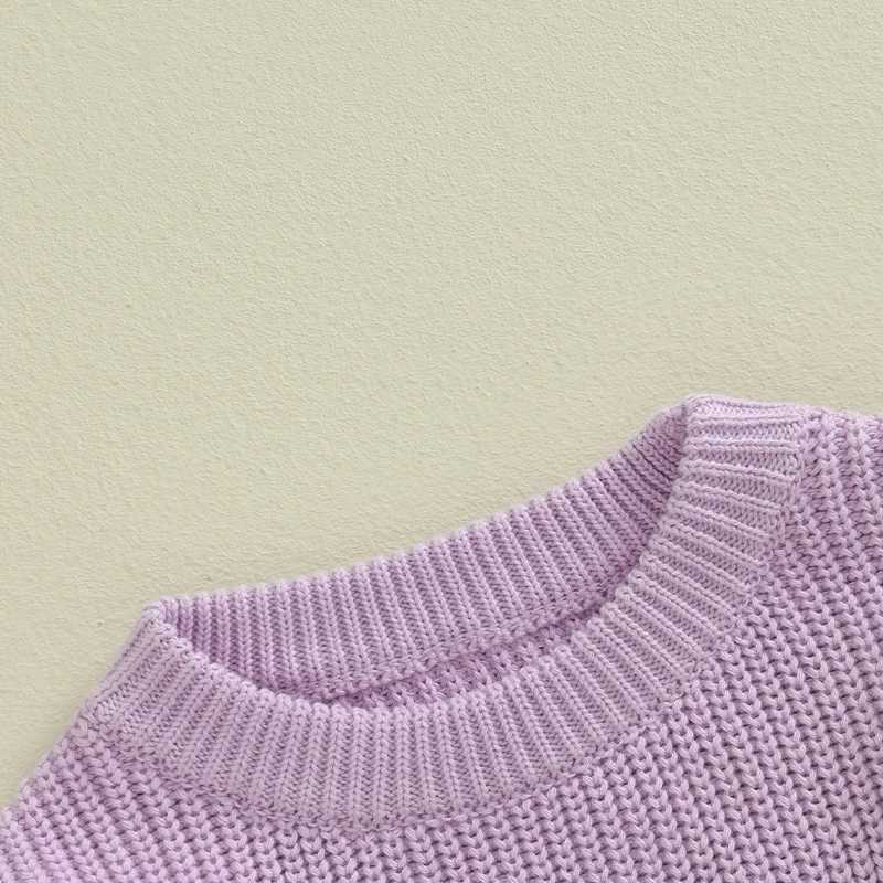 Citgeett Autumn Halloween Kids Baby Girl Sweater Letters Embroidery Warm Knitted Long Sleeve Pullover Knitwear ClothesXJ240819