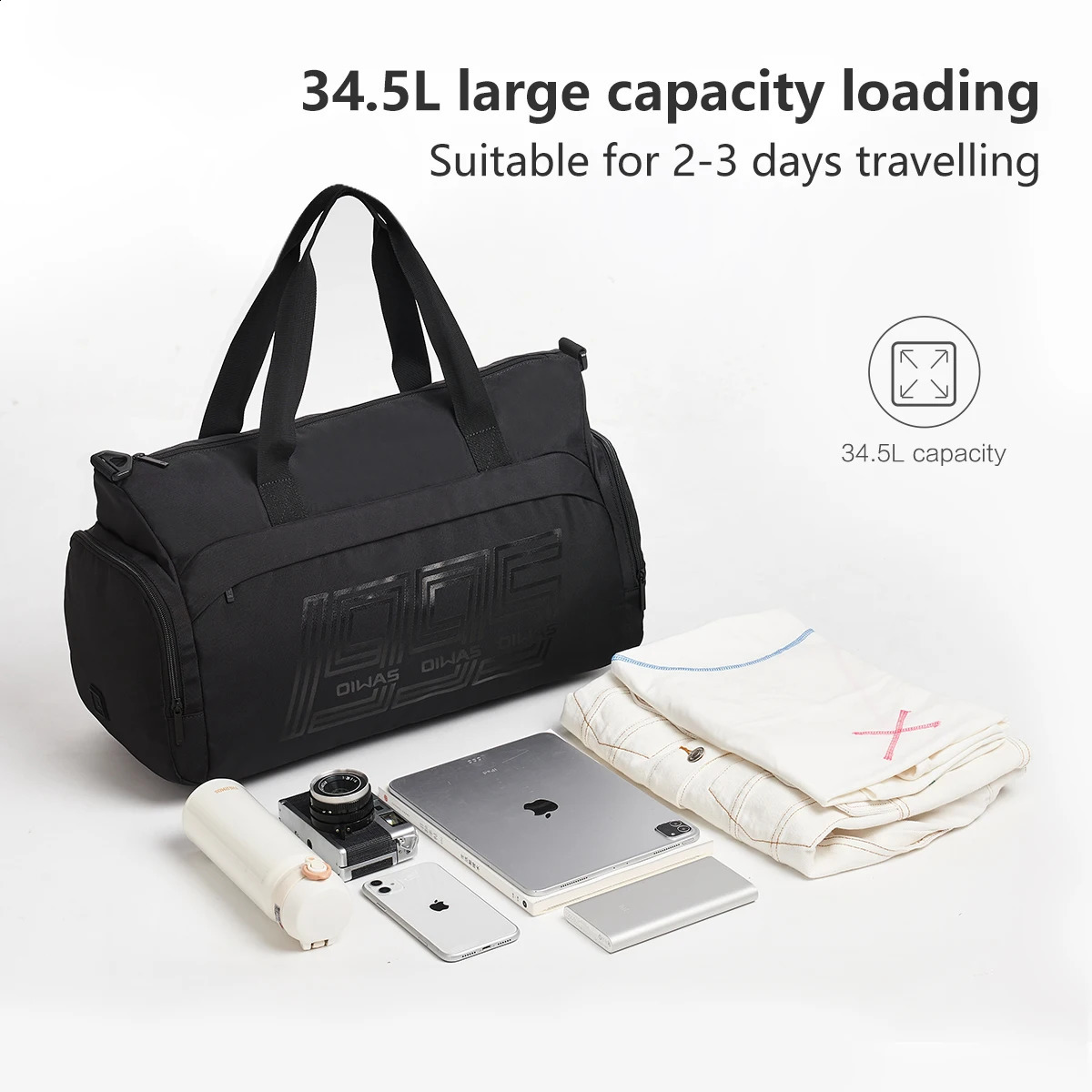 OIWAS Large Capacity WaterProof Travel Bag Men Hand Luggage Travel Handbags Portable Shoulder Bags Multifunctional Duffel Bag 240819