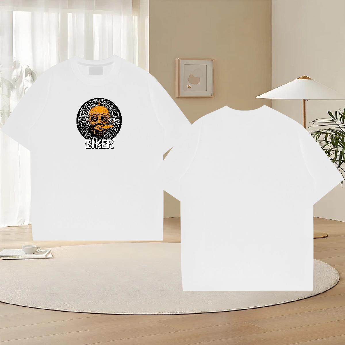 Free Shipping Couples T Shirts Home Outdoor 100% Cotton 230g Custom Anime Round Neck Short Sleeve letter T-Shirts 2024 Summer Wear