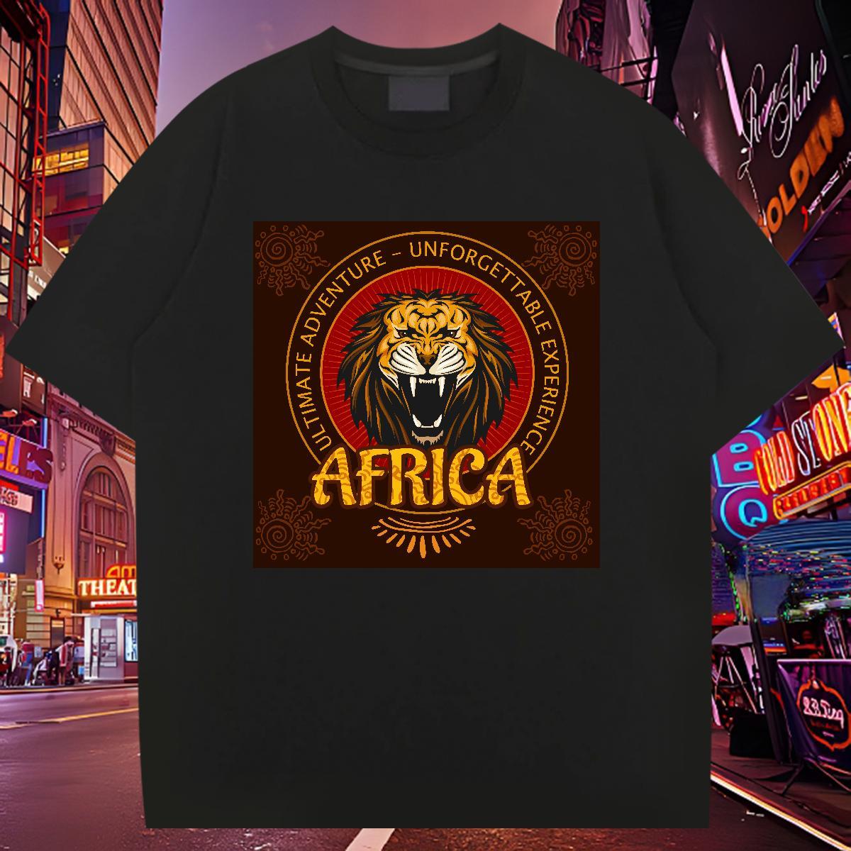 Cool Design T-Shirts lion Crew Neck Breathable Beach Oversized 230g 100% Cotton Tshirts 2024 Designer Tees
