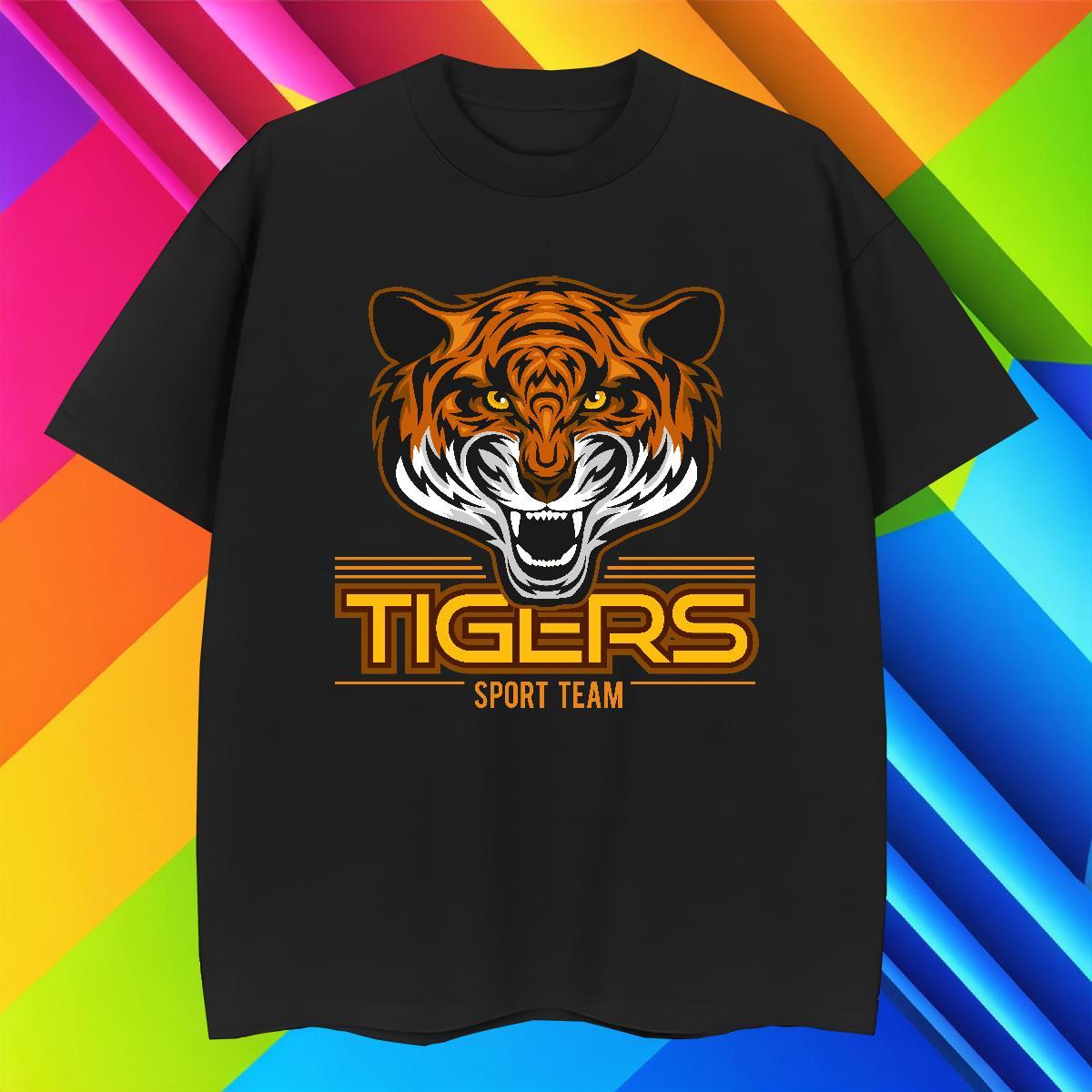 Designer T-Shirts for Men tiger Crew Neck Breathable Street Anime Print 230g Pure Cotton Tshirts Custom Tops Tees