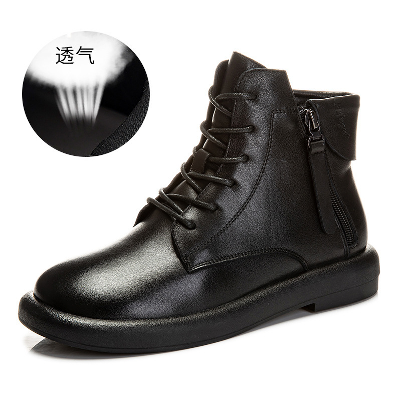 Ddmysports Winter New Thick Sole Versatile Short With Velvet And Genuine Leather Martin Women S Leisure Low Eel Boots For Children OUTDOOR