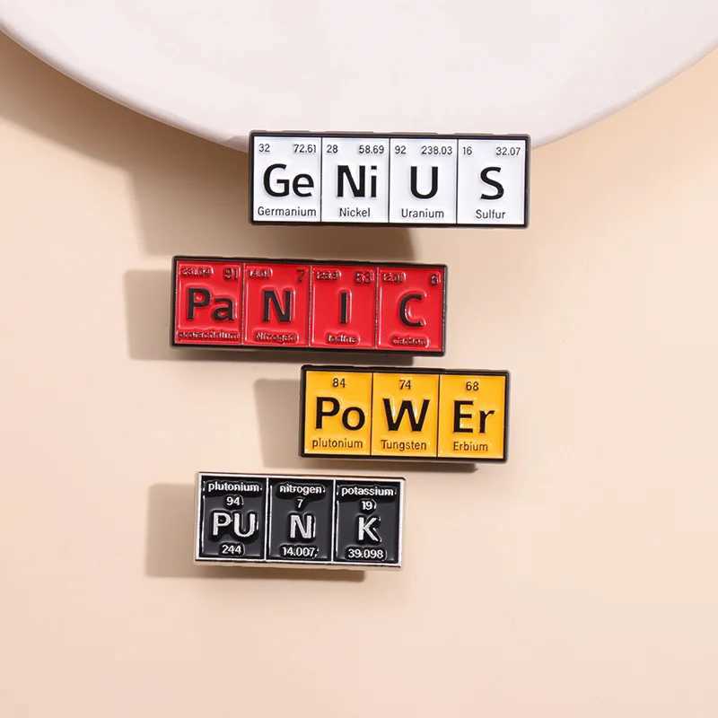 Creative Science Chemical Elements Enamel Brooch Clothing Hat Decoration Collar Badge Alloy Jewelry Gift W240815