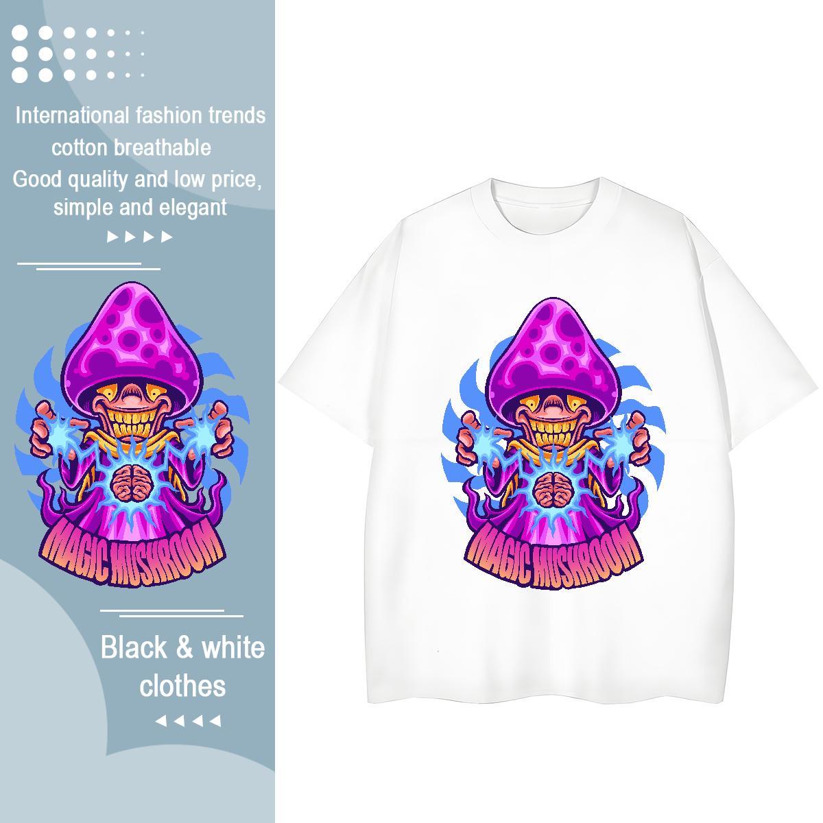 Fashion Woman Tshirt Home Outdoor Breathable Crew Neck Clothes Shirt Free Shipping 100% Cotton 230g ET Custom Cartoon T Shirts Women
