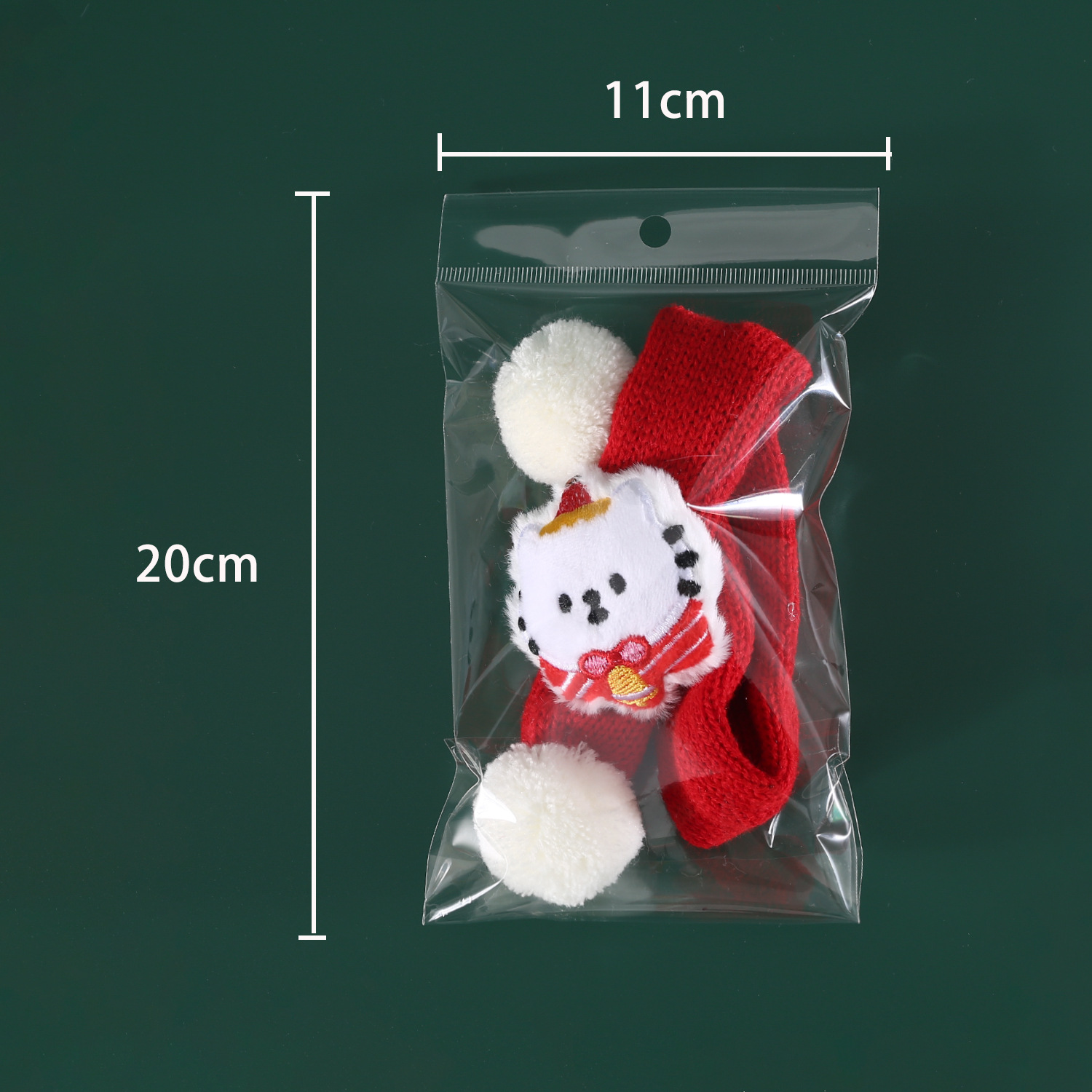 2024 New Red Christmas Pet Scarf Cat Dog Christmas Tree Crtoon Ball Knitted Wool Bib Hat Set