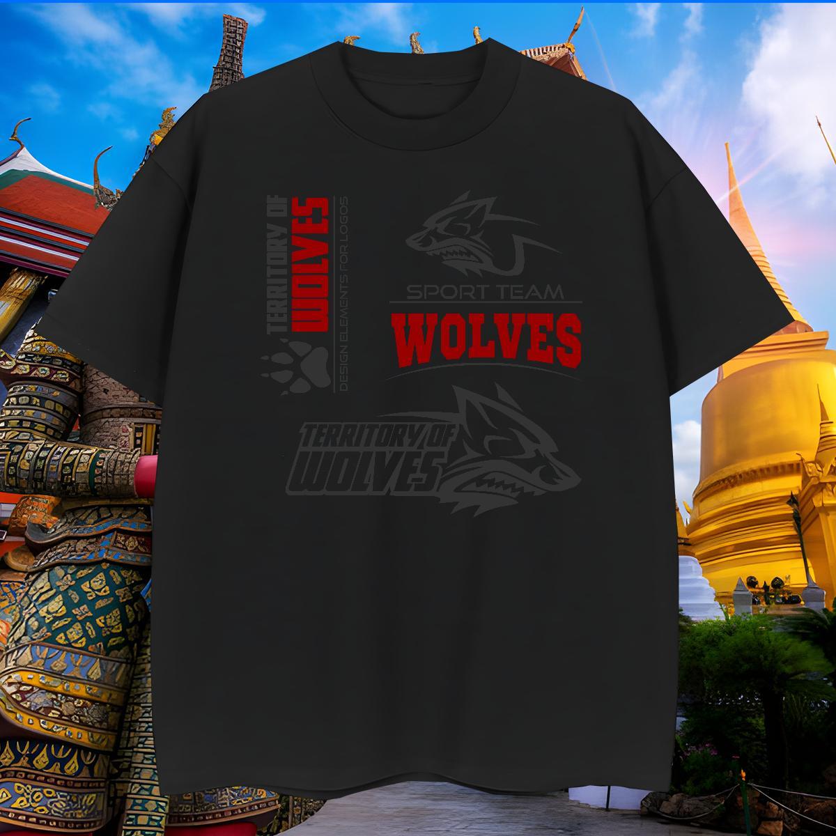 Cool Design Men T Shirts wolf Short Sleeve Soft Summer Casual Custom Print Oversized 230g 100% Cotton Mens Tshirts DIY Customized Wear