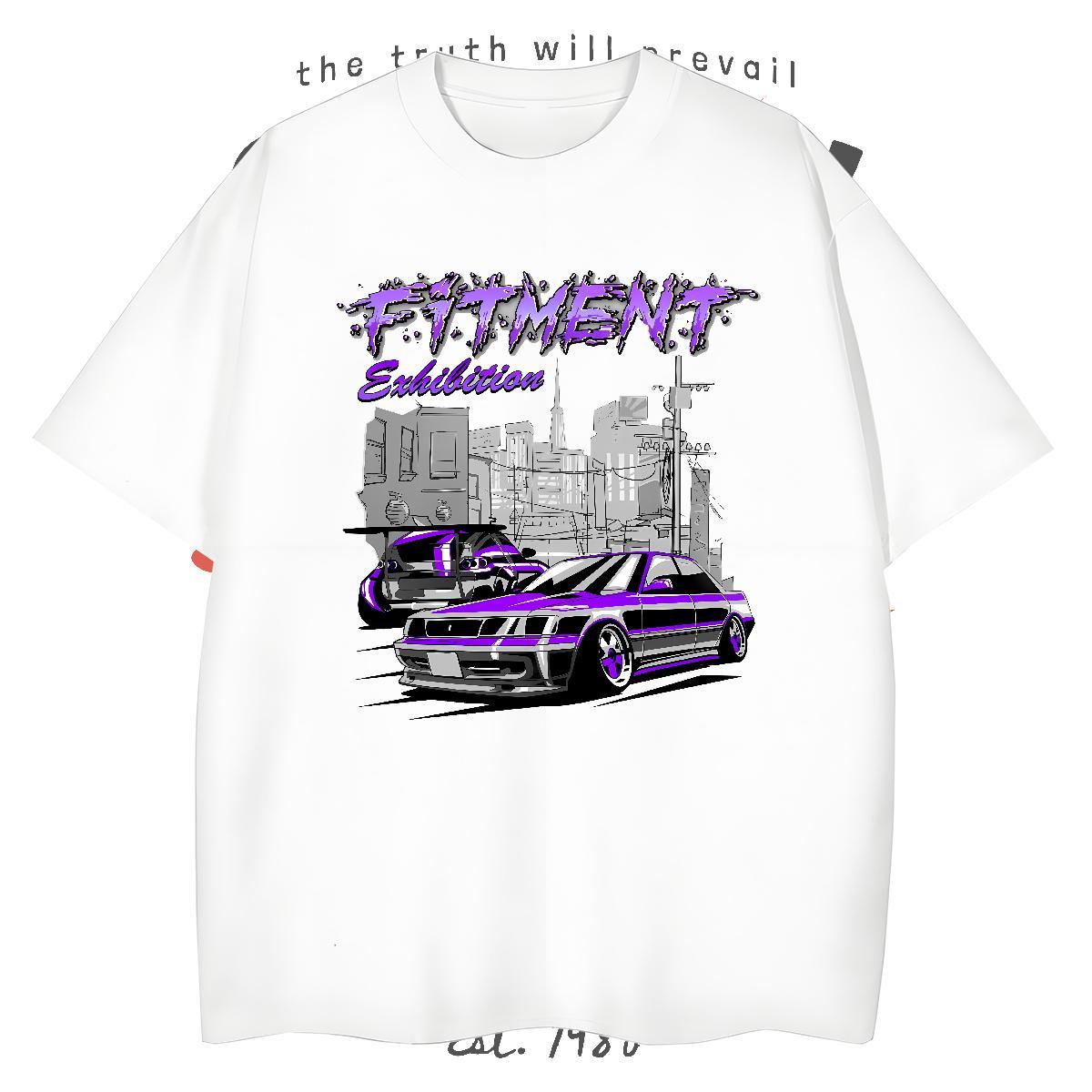 Brand car 230g Pure Cotton Men Tshirts Daily Wear Crew Neck Mens T Shirts Classic Casual Floral Print Tops
