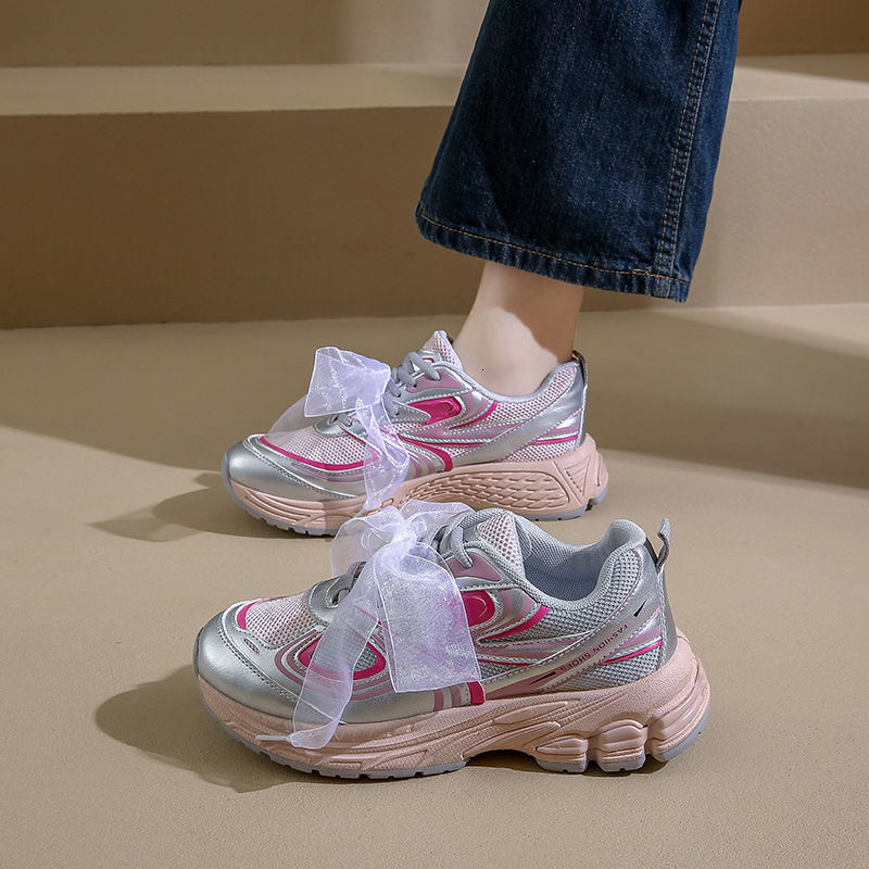 Ddmysports Ins Korean Version New Dad For Women Autumn Student Sports Running Casual Thick Soled Height Increasing Shoes LD OUTDOOR
