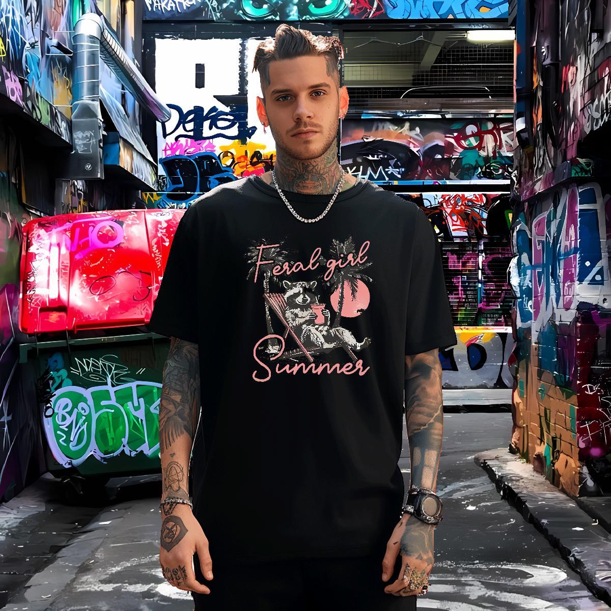 Free Shipping T shirt palm Breathable Crew Neck Casual Daily Wear DIY Printed 100% Cotton 230g Men Tshirts Designer Fashion Tees Shirts