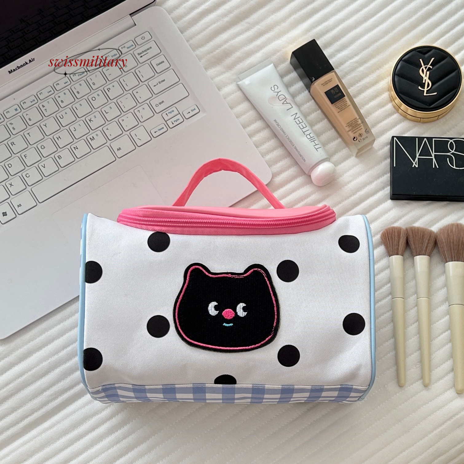 Swissmilitary Cute Cartoon Handheld Bag for Women 2024 New Girl Heart Portable Large Capacity Makeup Storage Washbag #13