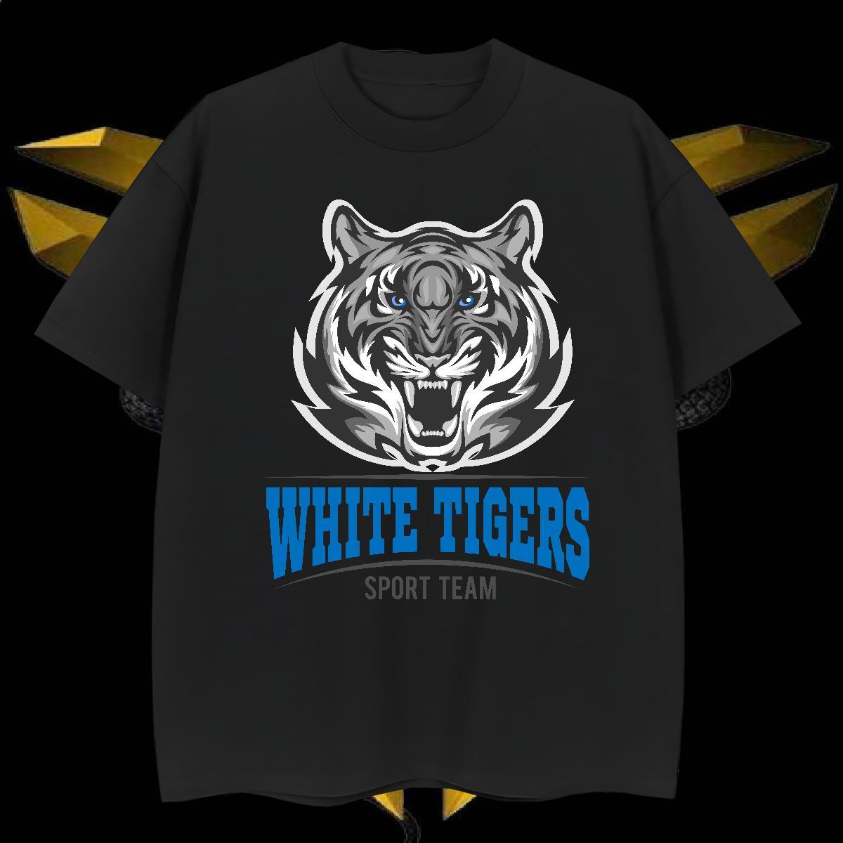 T Shirt For Man 230g Cotton tiger Street Casual Breathable Crew Neck Customized Print Men Clothes T-Shirt DIY Brand Top Tees