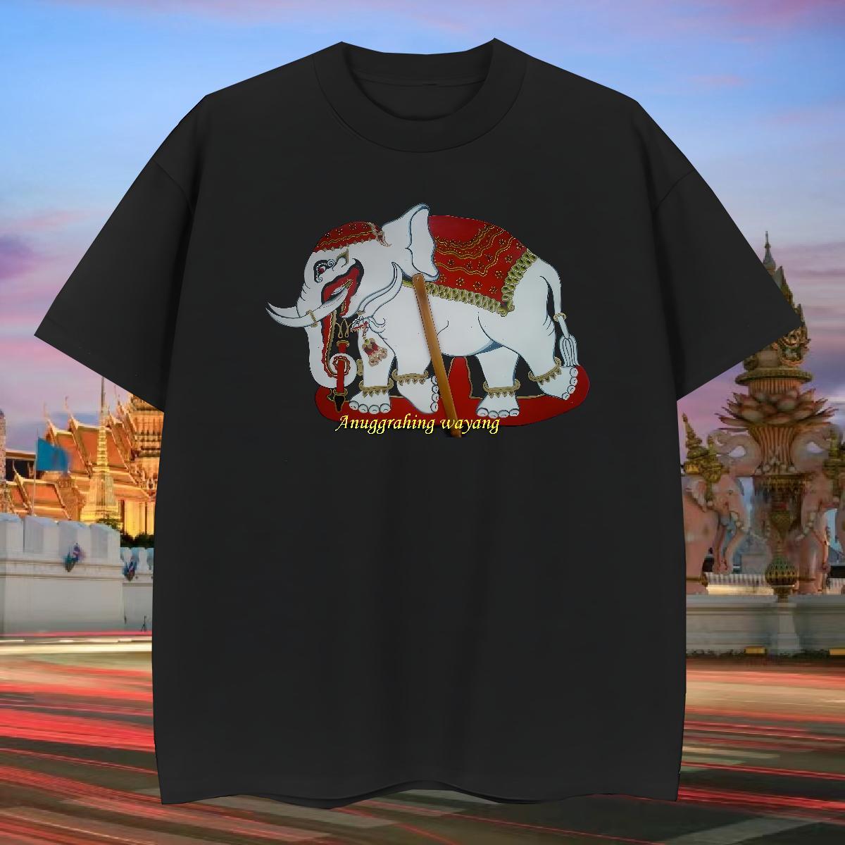 New Men Clothes T-Shirt elephant Casual 230g 100% Cotton Tees Round Neck Short Sleeve Designer T-Shirts for Men Plus Size Custom