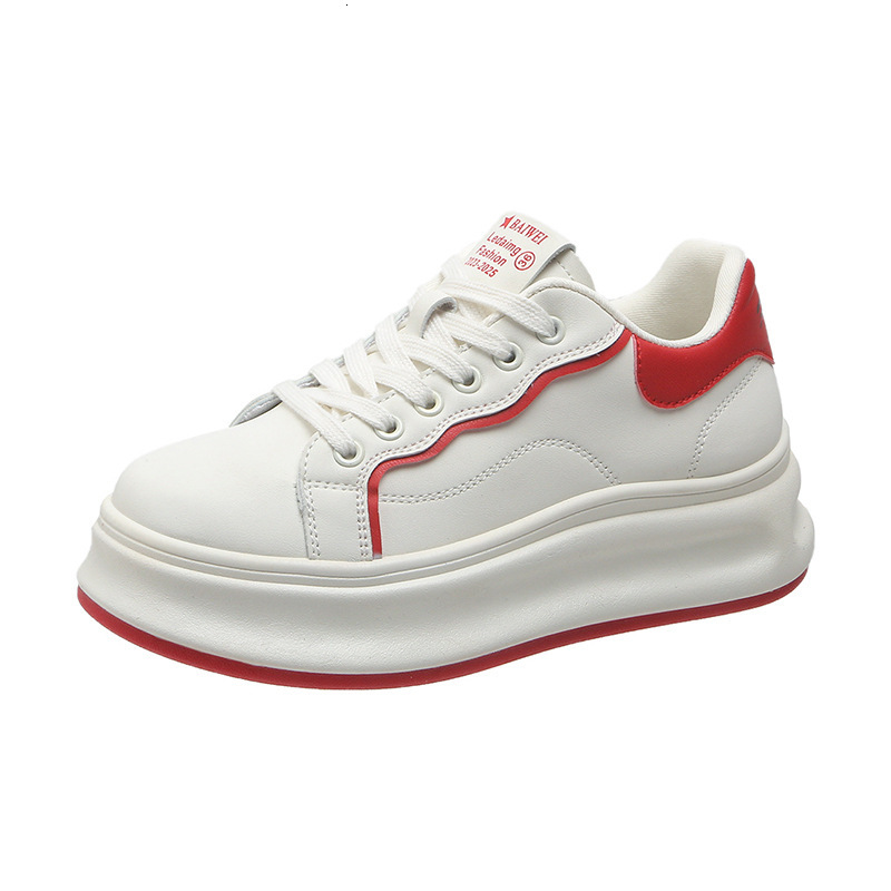 Ddmysports Thick Soled Sponge Cake White For Women Spring New Korean Version Board Shoes Lightweight Small Eye Catching Casual Sports OUTDOOR