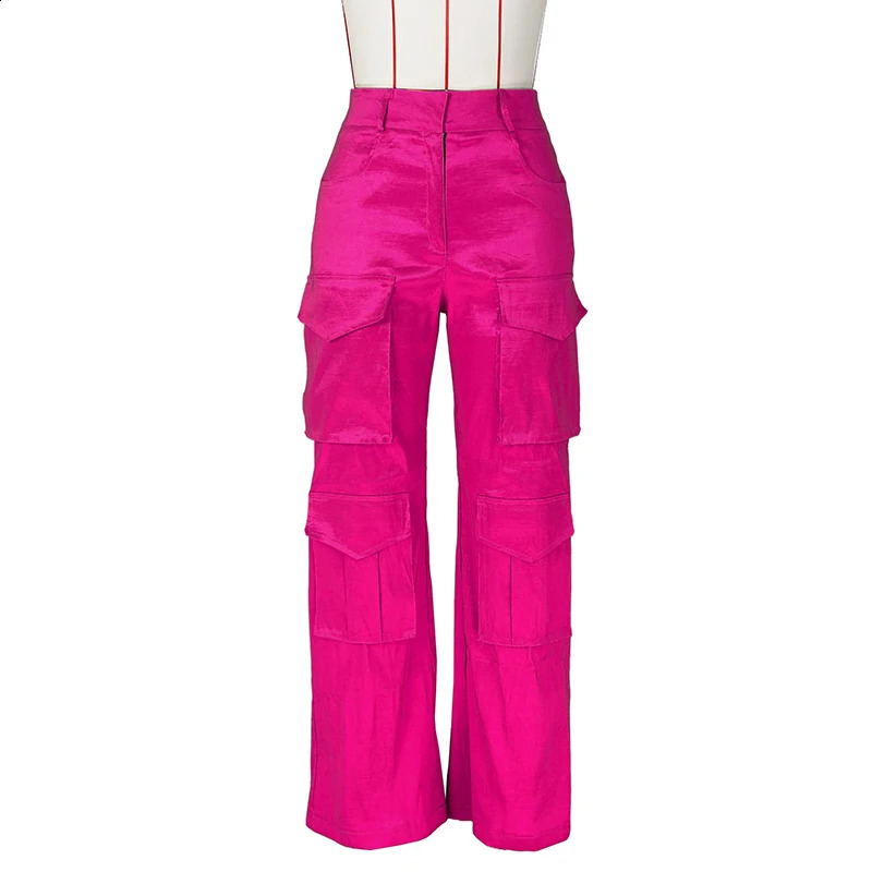 Straight Loose Jogger Pants In Autumn Zipper Fly Gothic Cargo Trousers Women Sexy Multi Pocket Front Safari Cargo Pants 240819