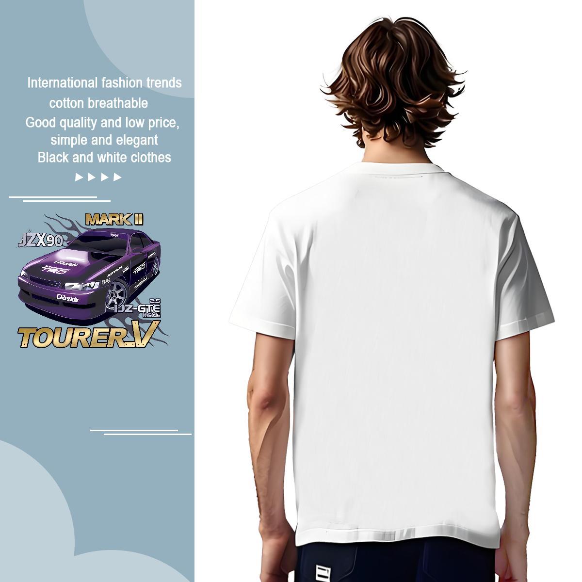 High Quality car 230g 100% Cotton Tshirt for Man Woman Outdoor Breathable Short Sleeve T Shirt For Man Wholesale Asian Size Wear