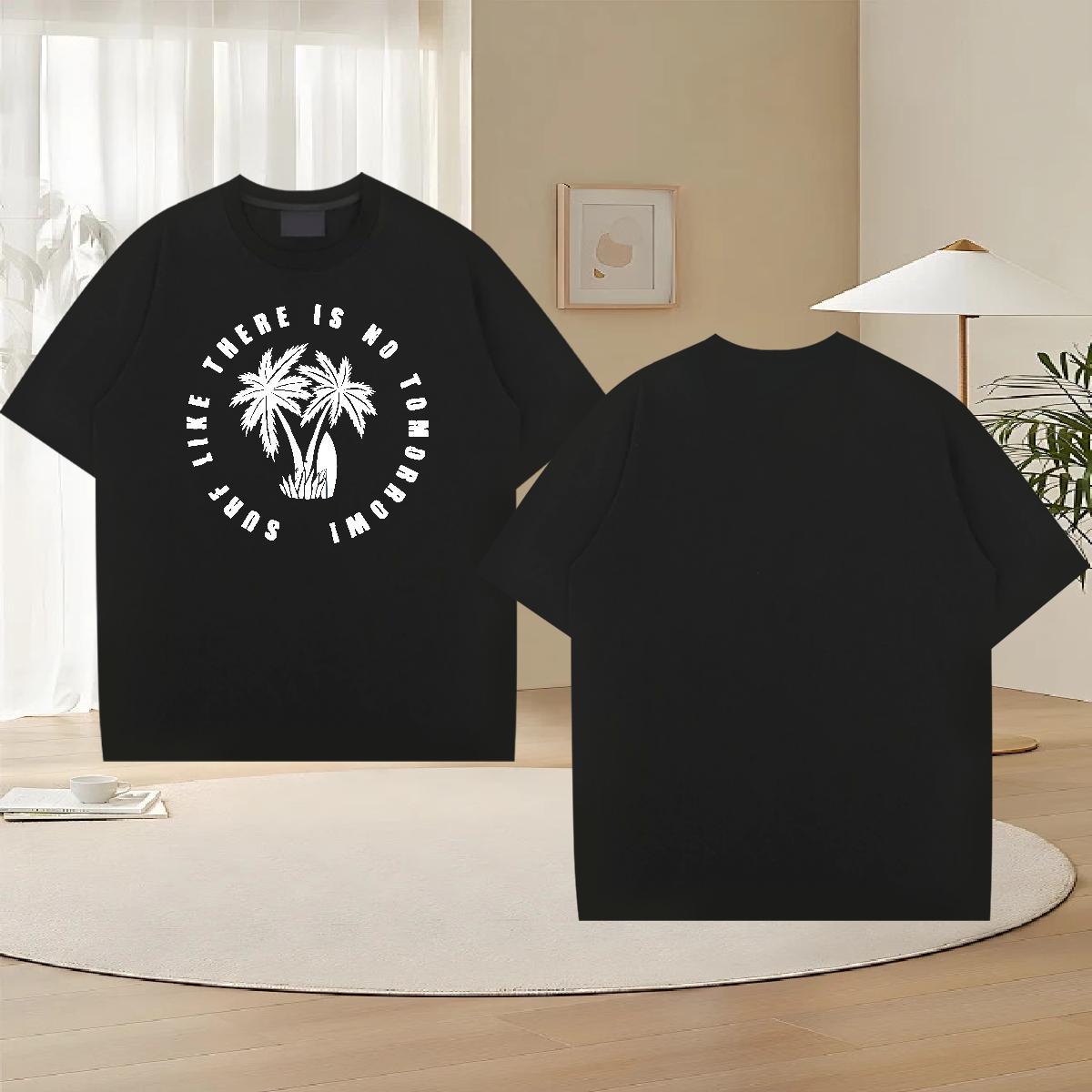 High Quality Men Tops Tees Hip Hop 100% Cotton 230g DIY Logo Oversized Breathable Short Sleeve tree T-Shirts for Men Designer Clothings