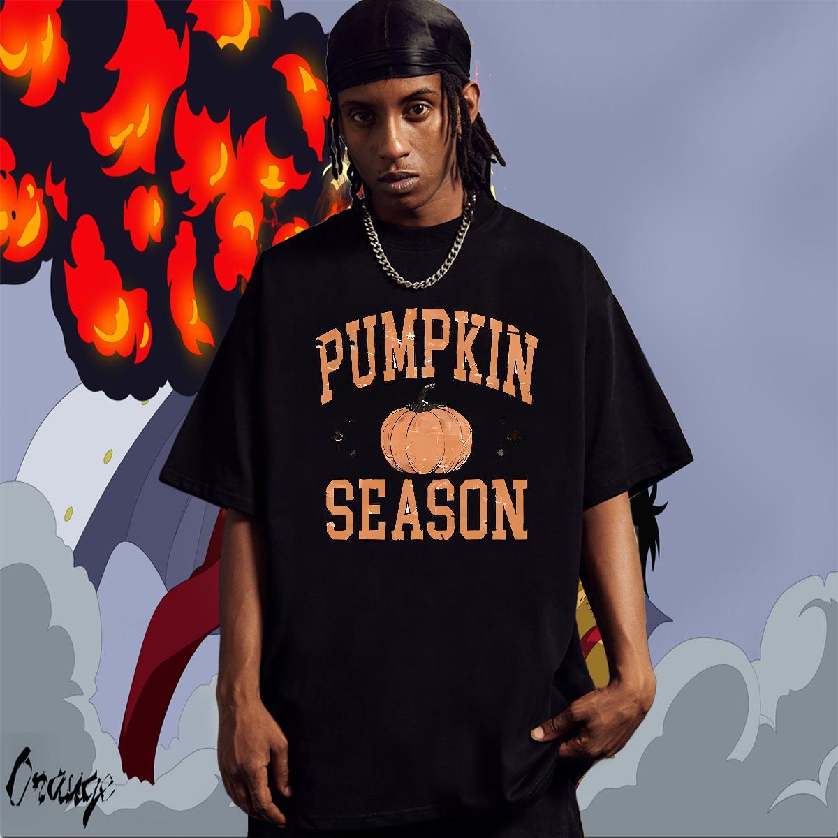 New Designer pumpkin Men Tshirts 230g 100% Cotton Men T Shirts Custom Print Plus Size Sports Casual Breathable Short Sleeve Loose Fit Tee Shirt