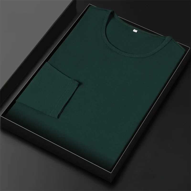2024 Mens New Cotton Round Neck Long Sleeved T-shirt Summer Comfortable TopXJ240819
