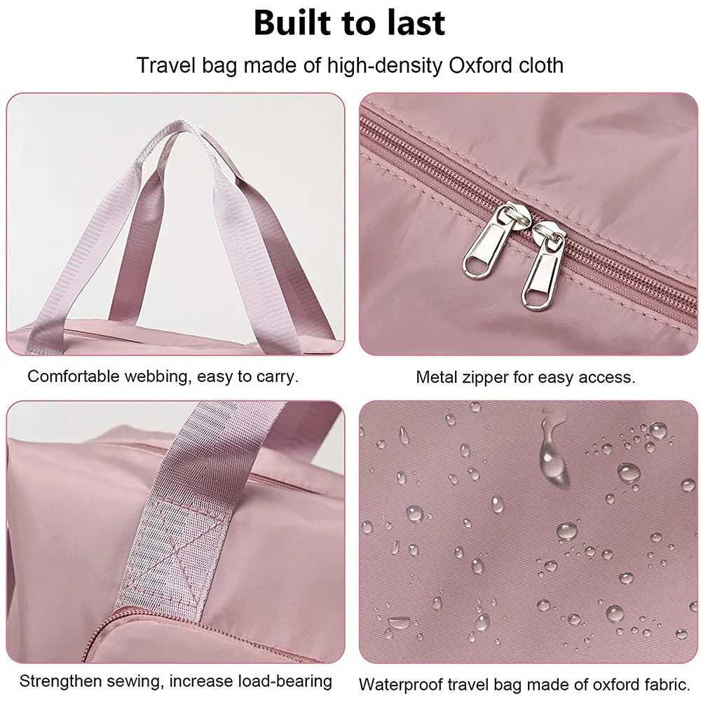 Large Capacity Folding Travel Bags Waterproof Luggage Tote Handbag Travel Duffle Bags Women Gym Yoga Storage Bags CL240820