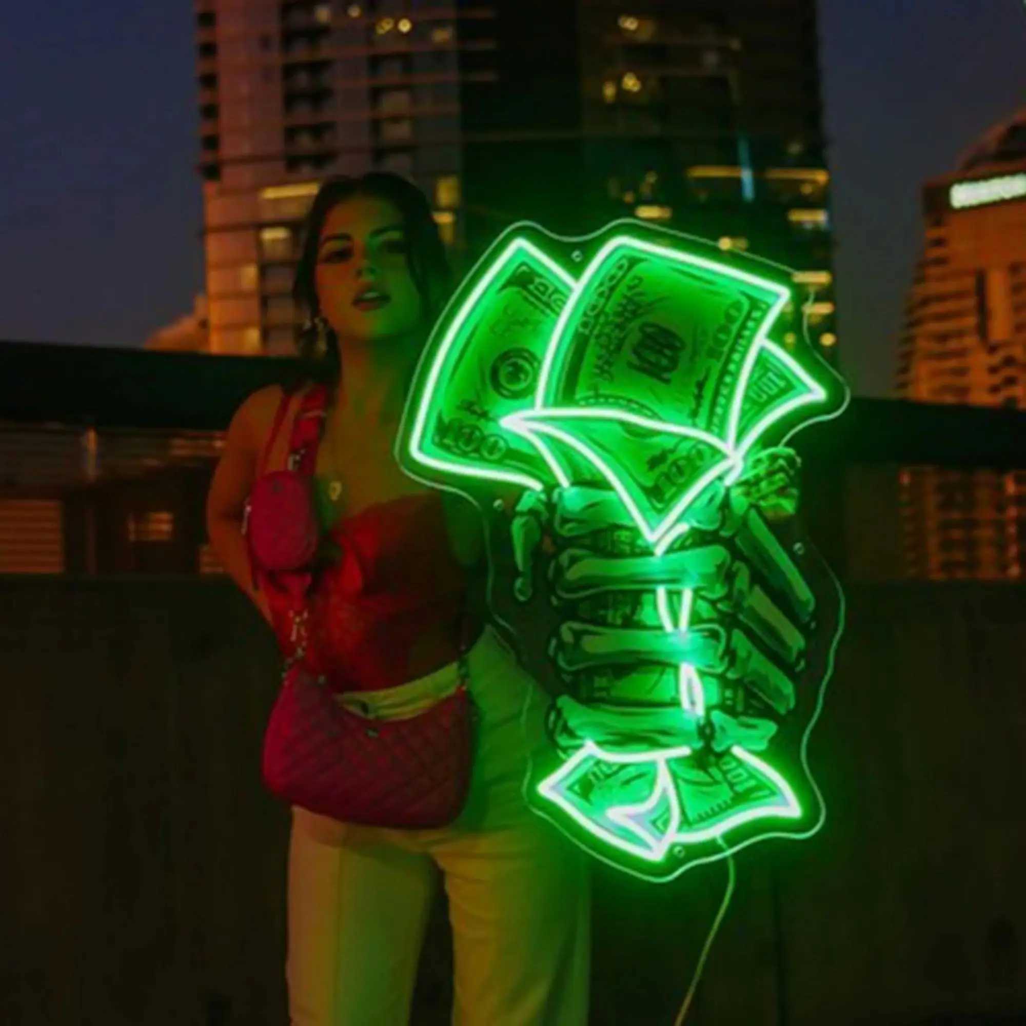 Take Money Neon Sign USB LED Neon Light Sign for Wall Decor Living Room Bedroom Man Cave Home Bar Party Decor Gift Night Light Y240817