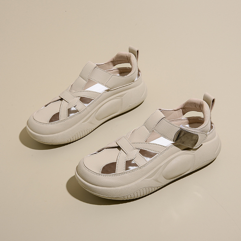 Ddmysports Little White Shoes Women S Summer New Korean Edition Instagram Female Student Leisure Ollow Out Versatile Sandals Street Shoot JC OUTDOOR