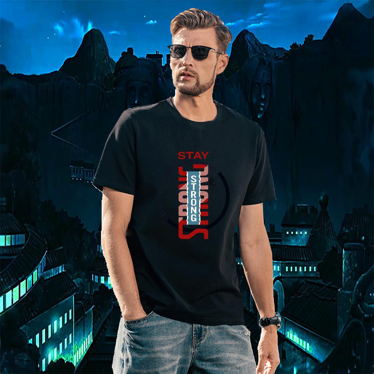 Free Shipping letter 230g Cotton Men Tops Tees Hip Hop Breathable Short Sleeve T Shirt For Man Fashion Casual Customized Print Tshirts