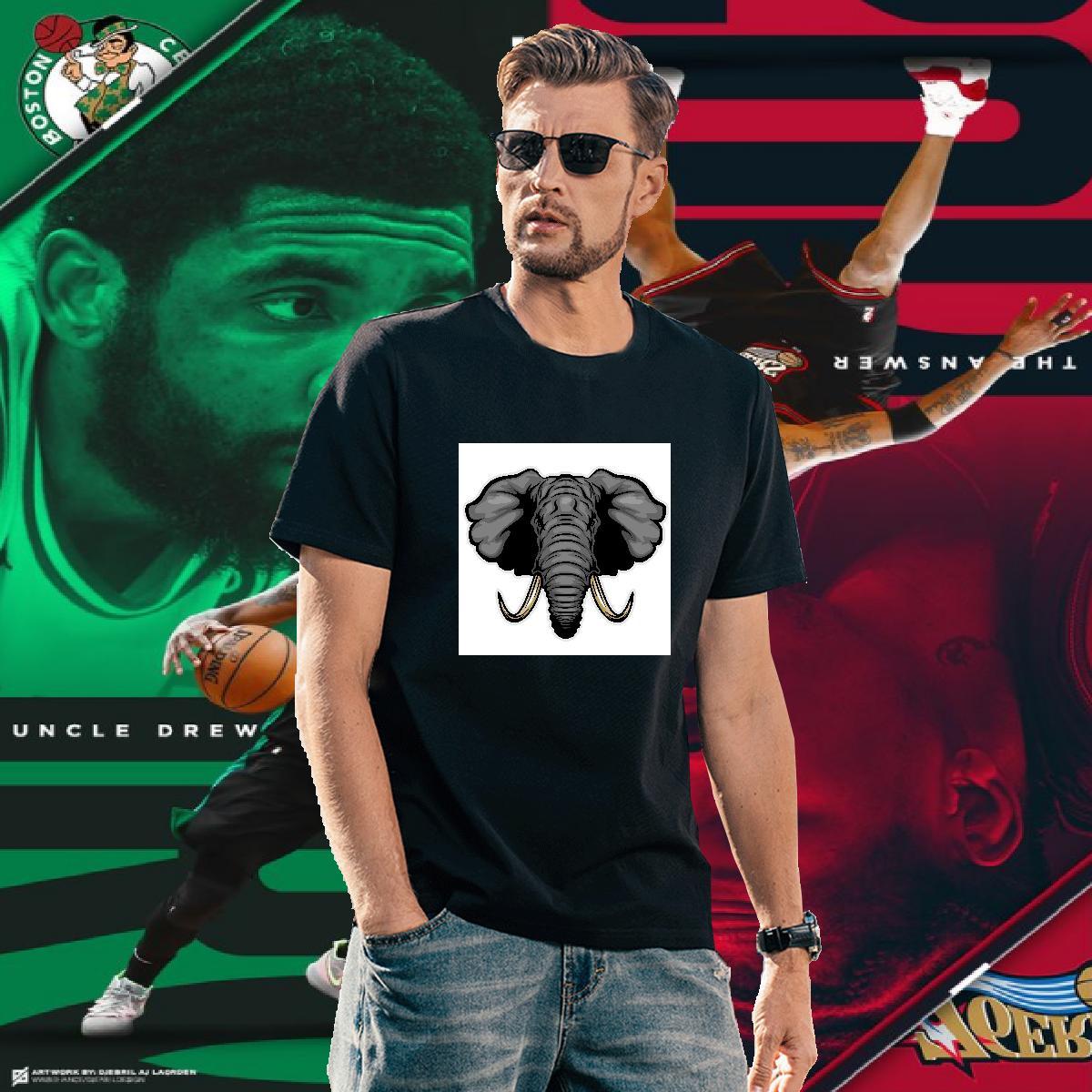 Classic Man T Shirts elephant O Neck Short Sleeves Street Casual Oversized 3XL 4XL 100% Cotton 230g Tshirts Fashion Design Tees