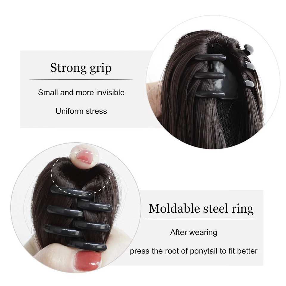 WTB synthetic wig ponytail for women long straight hair grip ponytail natural and fake ponytail for women W240817