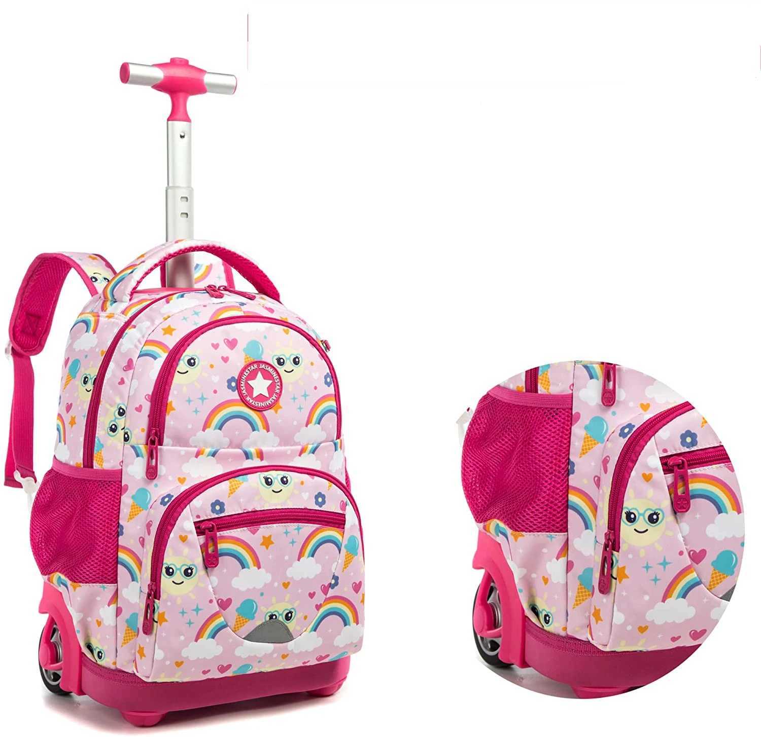 School Wheeled Backpack for boys Kids Rolling Backpack 3pcs Set Lunch Bag School Trolley bag for girl School Rolling luggage Bag Y240820