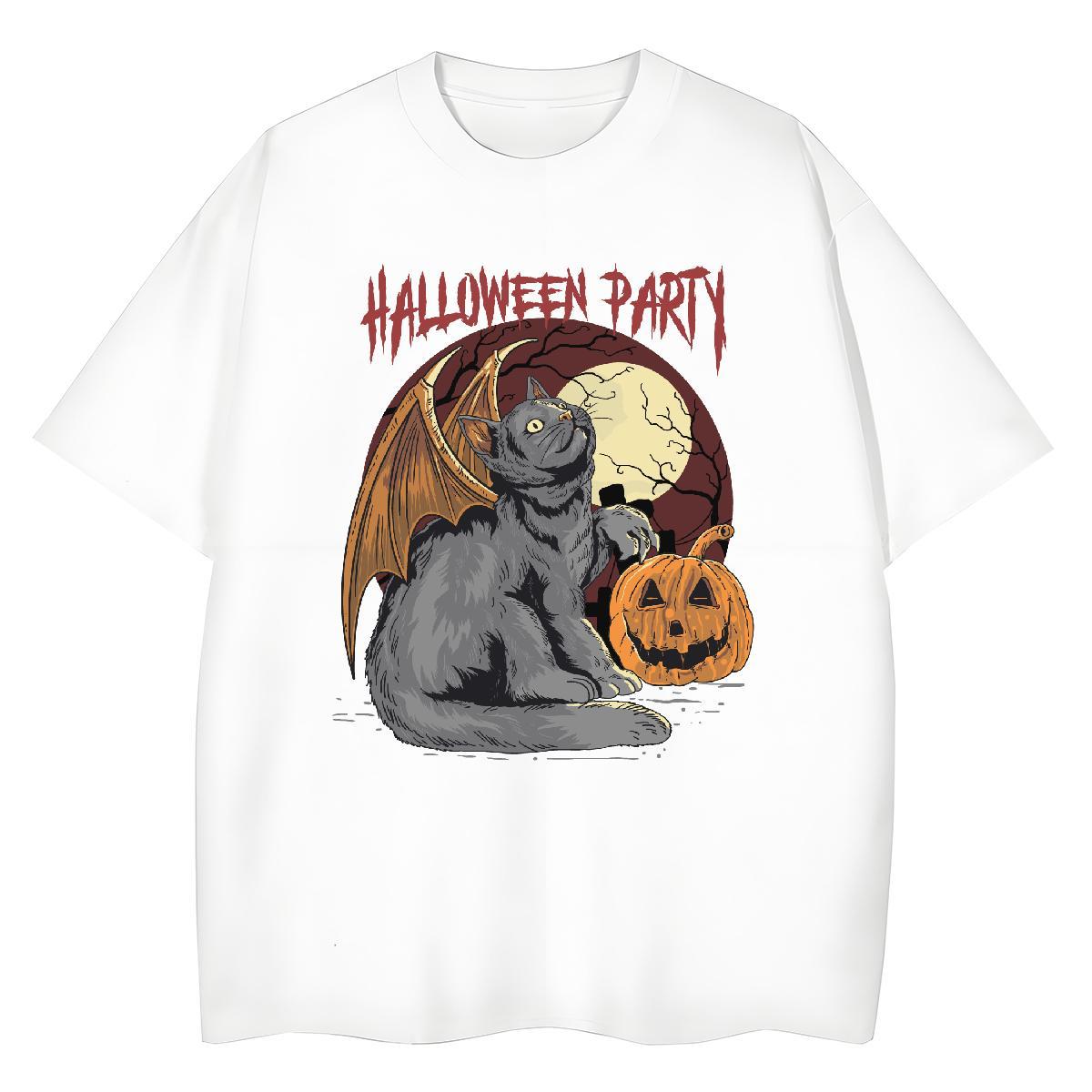 2024 Designer halloween Couples T Shirts 230g 100% Cotton T Shirts Men Oversized 3XL 4XL Sports Casual Breathable Short Sleeve Soft Tshirts