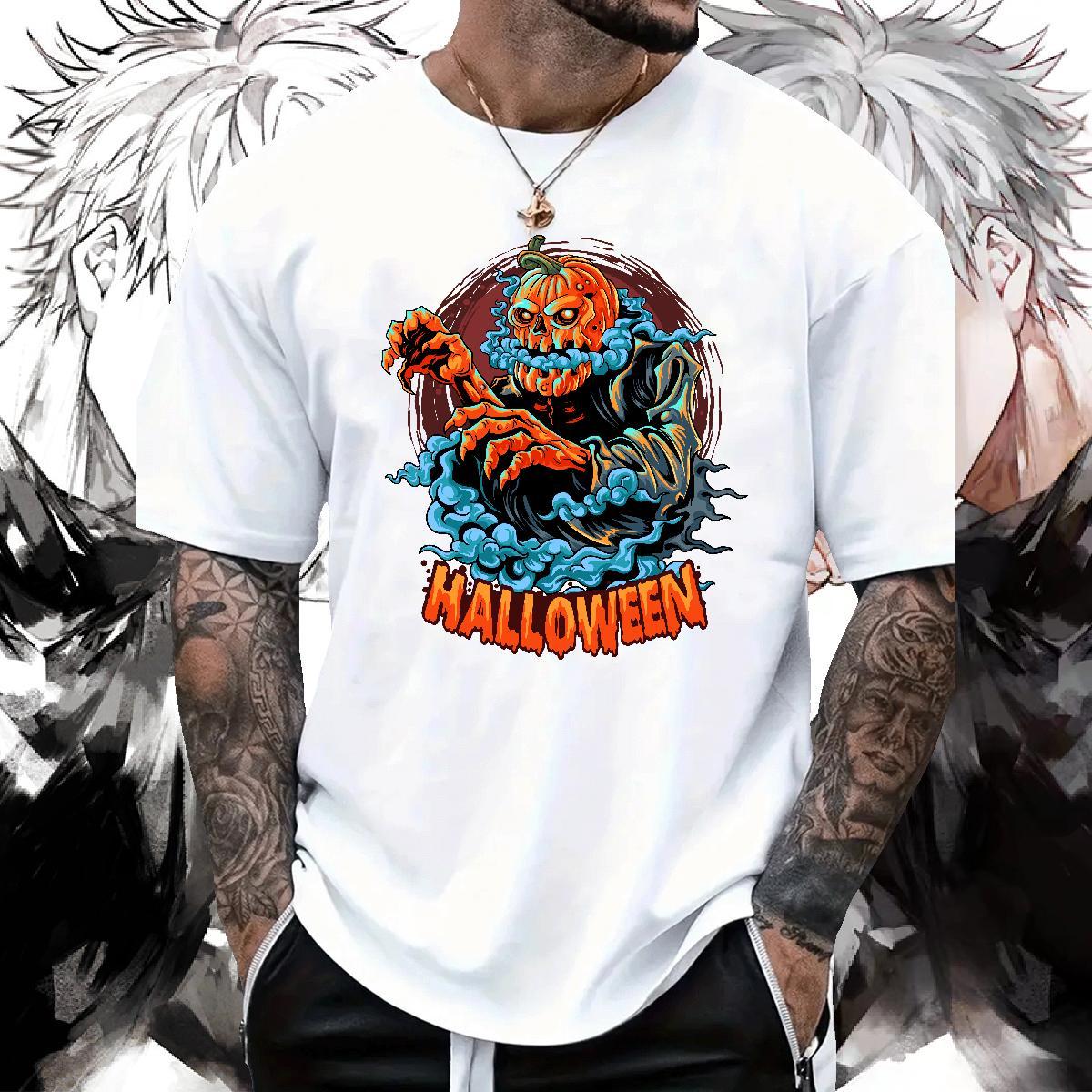 Fashion Casual pumpkin Men Tshirts 230g Pure Cotton T-Shirts Asian Size Hip Hop Breathable TOP Quality Top Tees