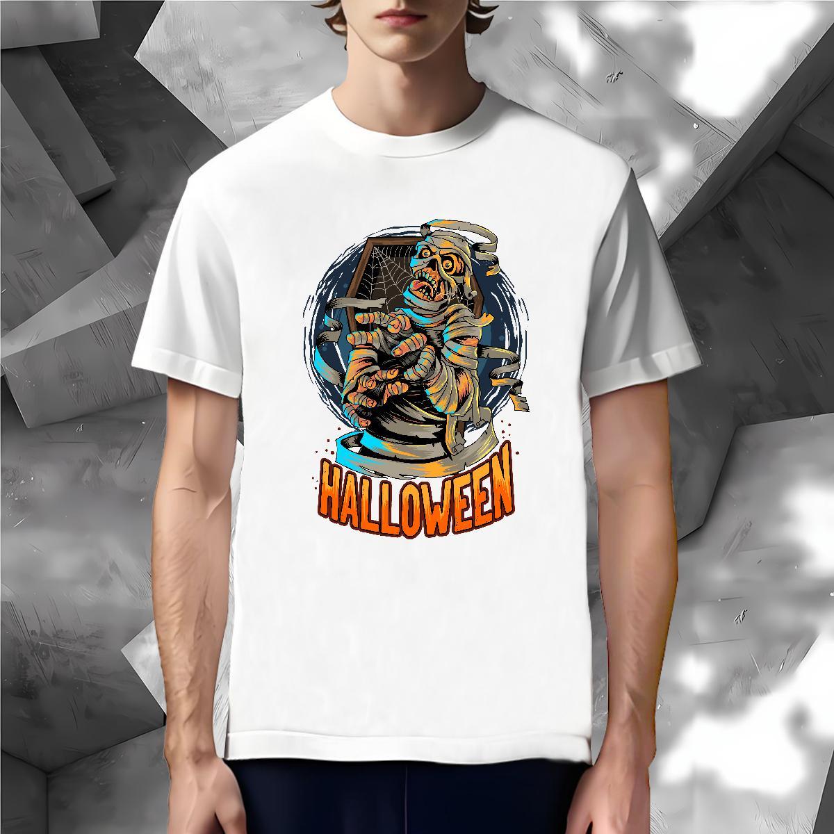 Classic T-Shirts for Men skull Crew Neck Breathable Sport Oversized 230g Pure Cotton Tshirt for Man Woman Customized Clothes