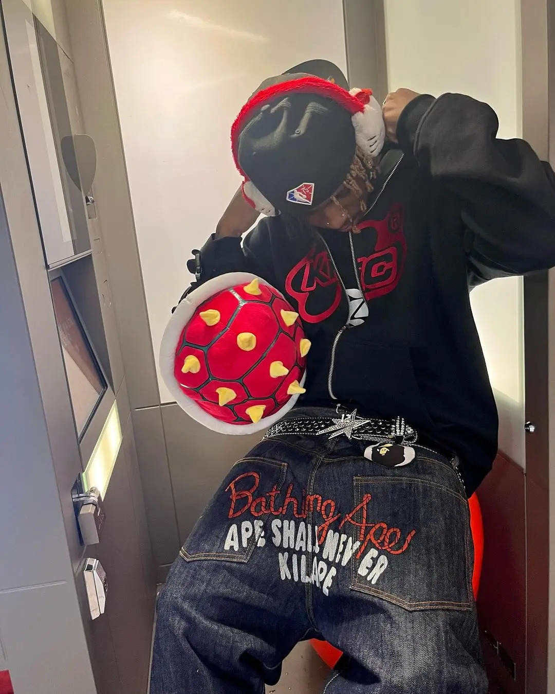 Y2k Fashion Casual Punk Jacket Tops Streetwear Hip Hop Sweatshirt Harajuku Print Zipper Hooded Men and Women Hoodies 240819