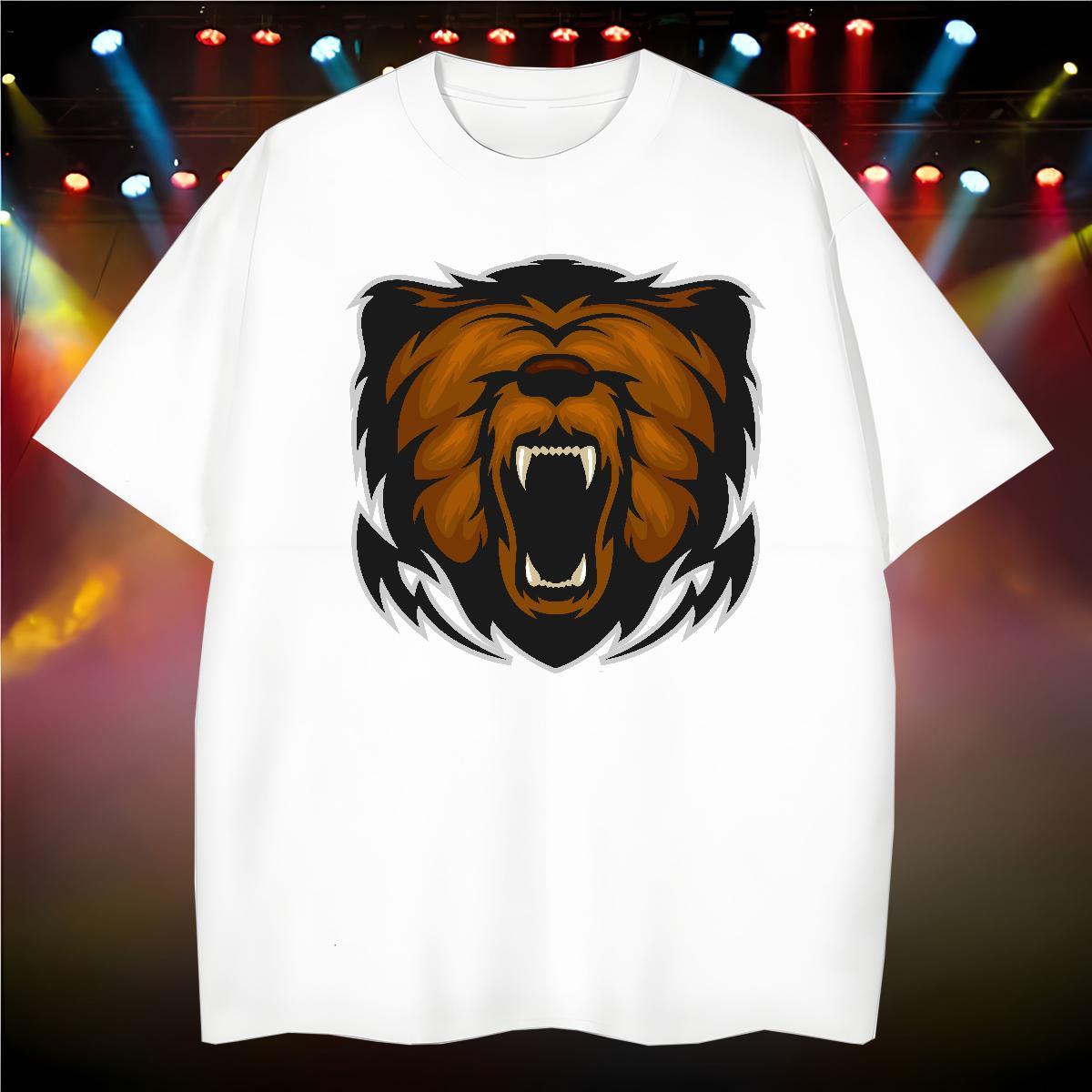2024 Designer Couples T Shirts lion High Street Hip Hop 230g 100% Cotton Clothings O Neck Short Sleeves Comfortable Mens T Shirts DIY Printed