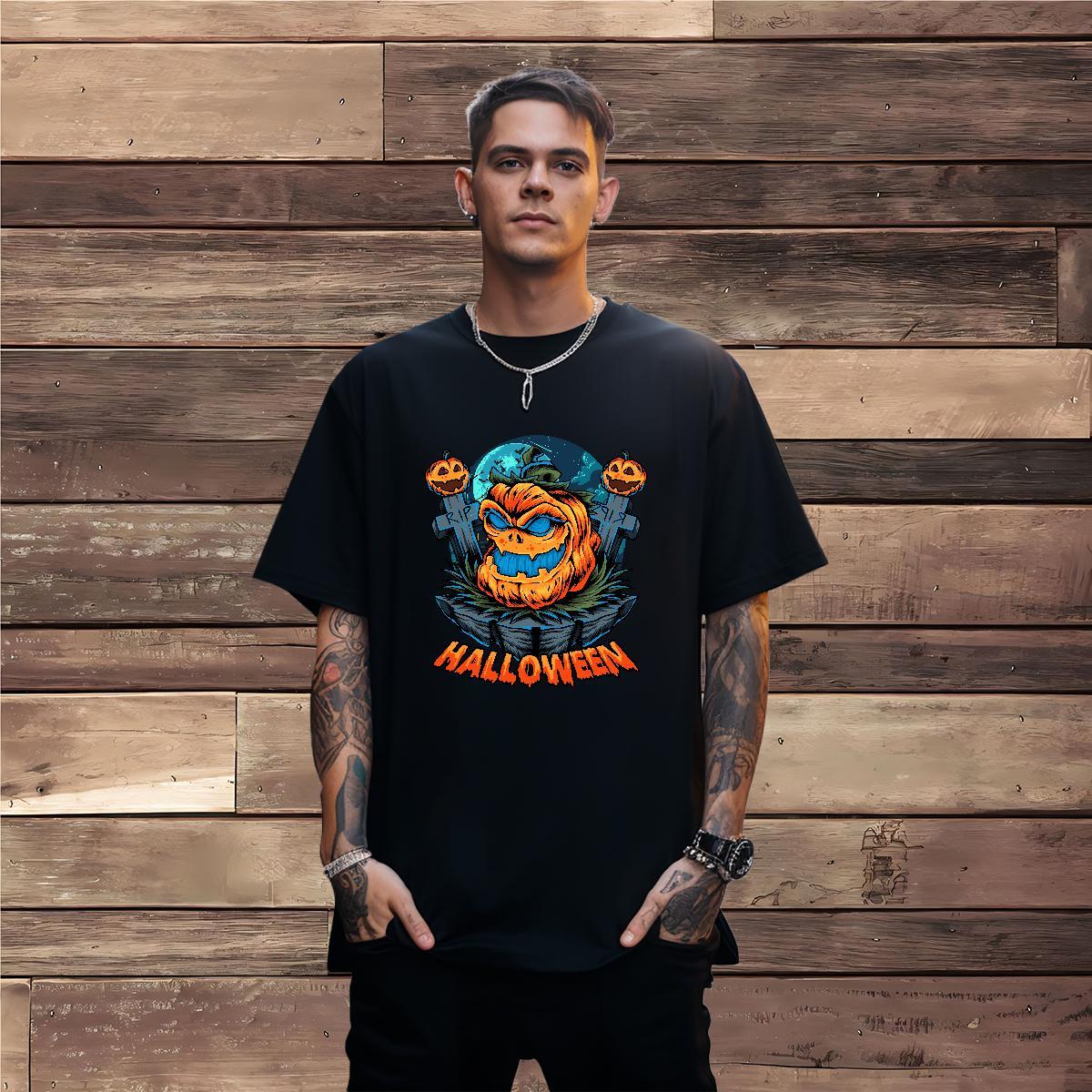 Designer T shirt halloween Breathable Soft Sports Casual Custom Printed 230g Pure Cotton Tshirt for Man Woman New Arrival Tees Shirts