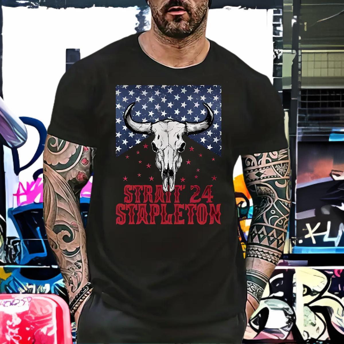 Classic T-Shirts for Men cow Breathable Street wear Hip Hop Asian Size 100% Cotton 230g Tshirts New Clothings