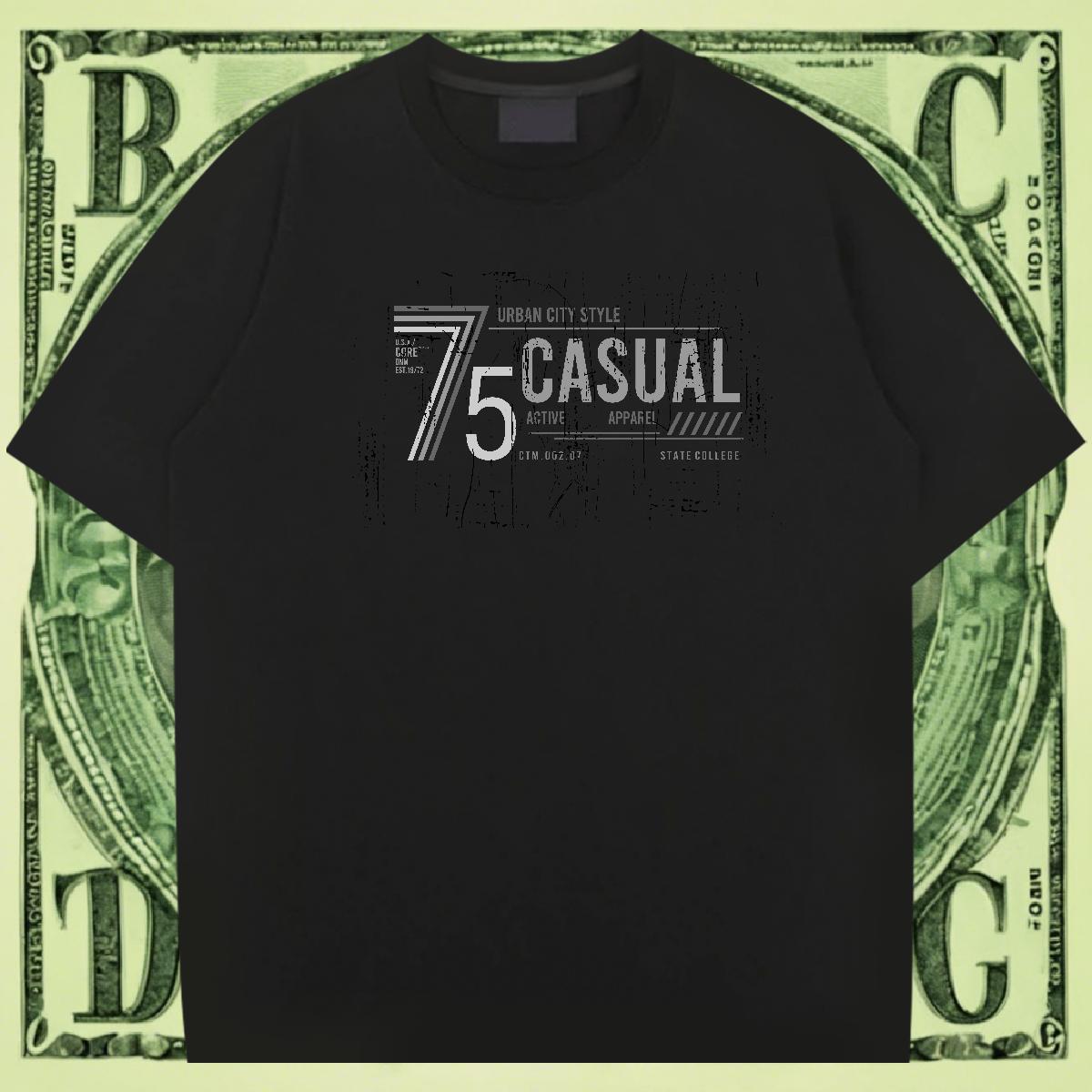 Cool Men Clothes T-Shirt High Street Hip Hop 230g Cotton Custom Printed O-Neck Short Sleeve letter Man T Shirts Brand Tops