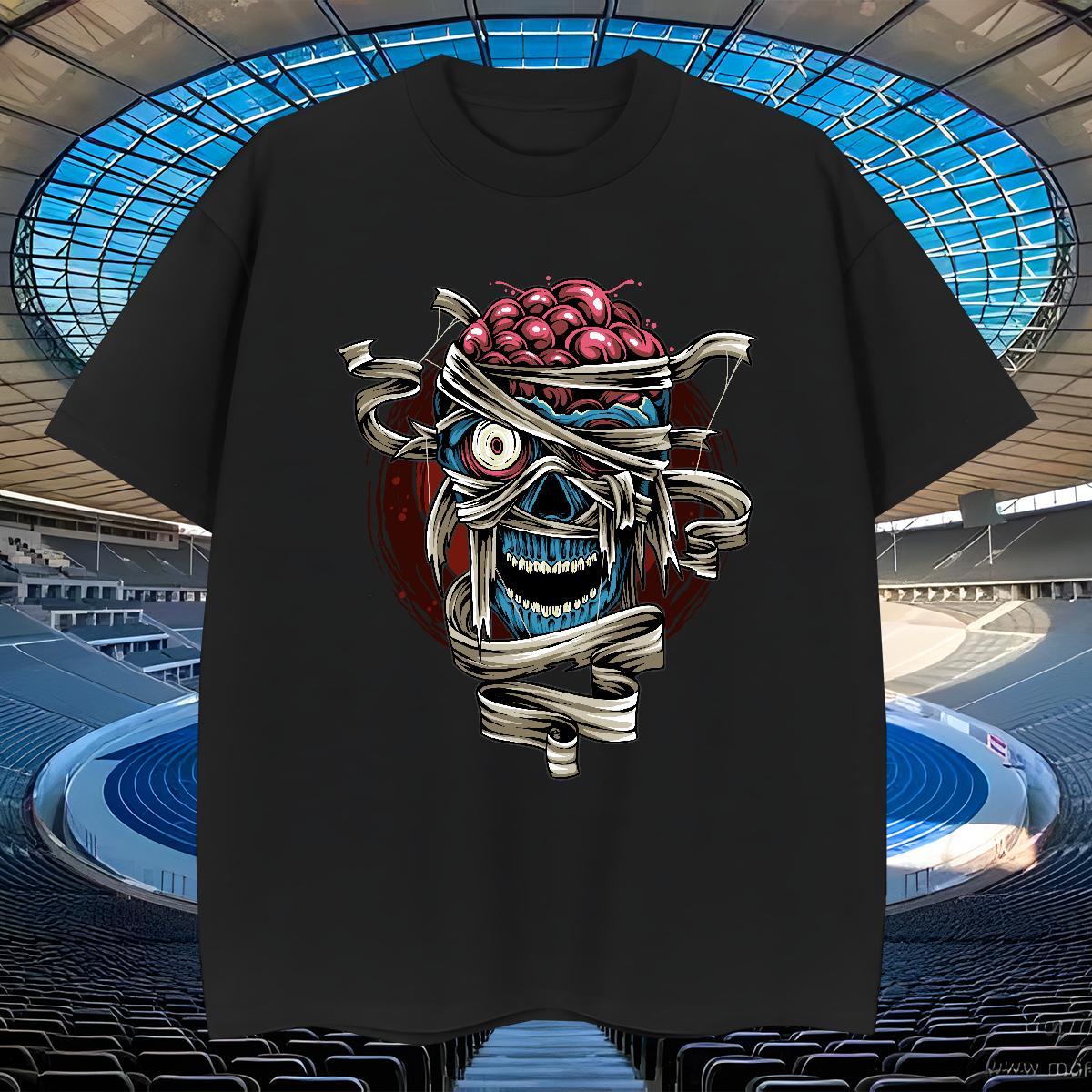 Designer T-Shirts skull Breathable Soft Spring Summer Anime Print 100% Cotton 230g Mens Tshirts DIY Customized Clothings