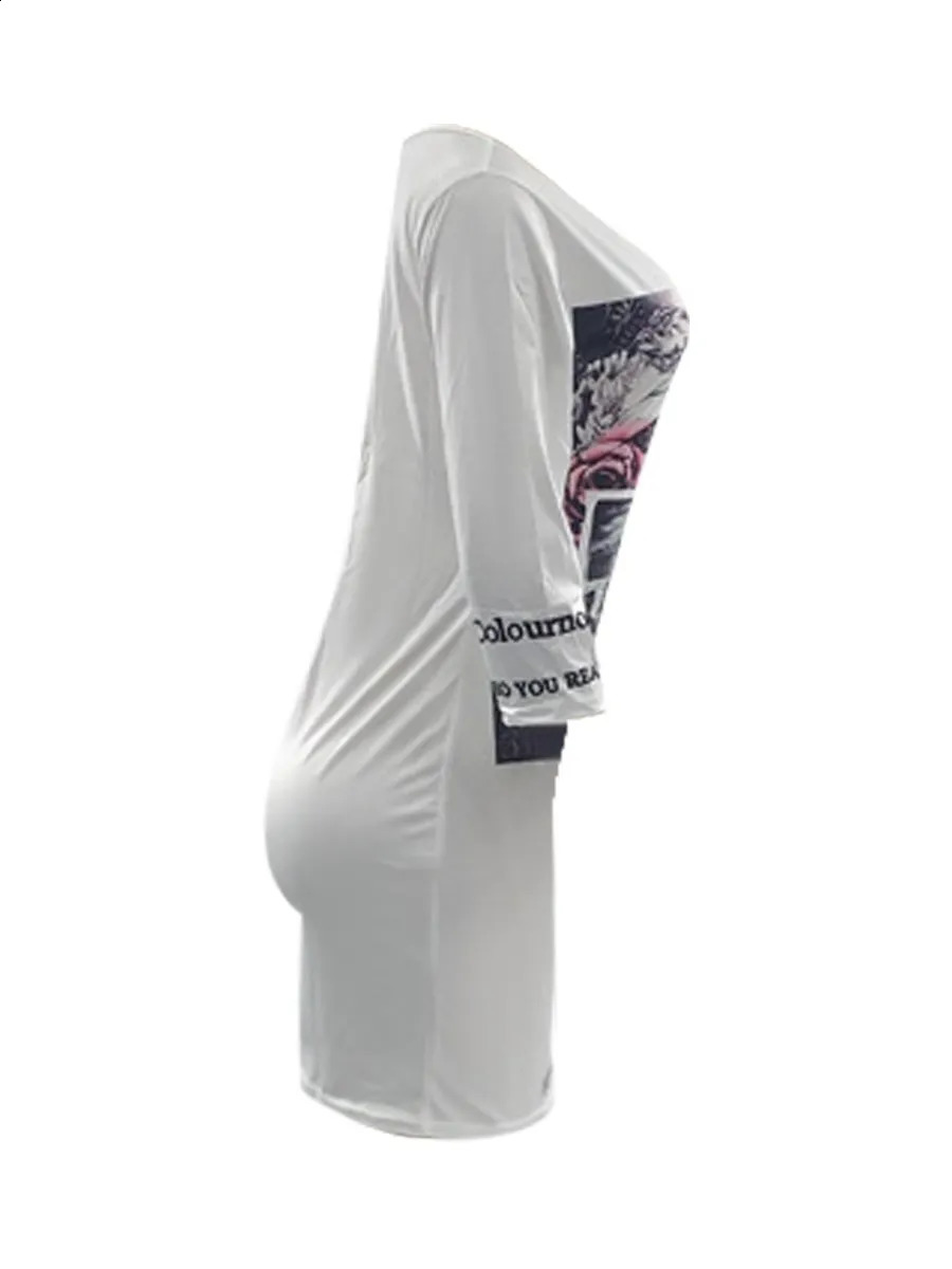 LW Plus Size summer Dress Fruit Letter Print Summer Casual Fashion Streetwear Chic One Shoulder dress Outfits 240819