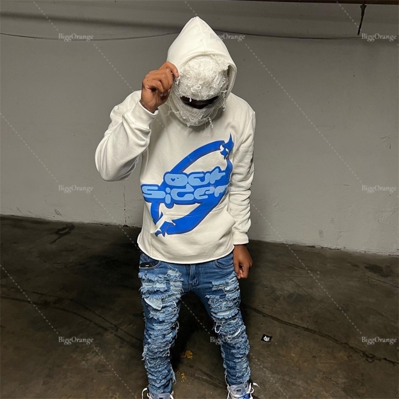 Harajuku Letter Graphic Printed Hoodies Casual Vintage Oversized Streetwear hip-hop Fashion Sweatshirts Kawaii Y2k tracksuit men 240819