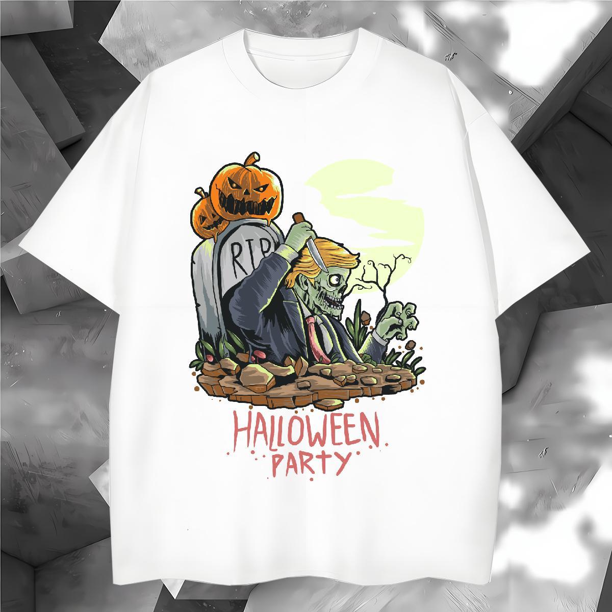 Wholesale T-Shirts for Men halloween Breathable Home Outdoor Oversized 4XL 100% Cotton 230g Couples T Shirts Brand Clothings
