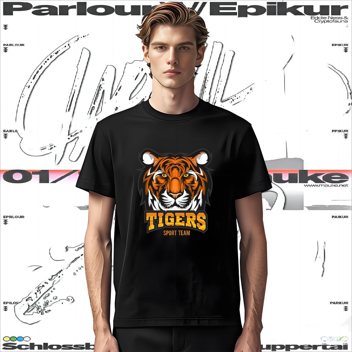 T-Shirts 100% Cotton 230g tiger Casual Beach Round Neck Short Sleeve Skull Men Tops Tees Designer Fashion Unisex Tops Shirt