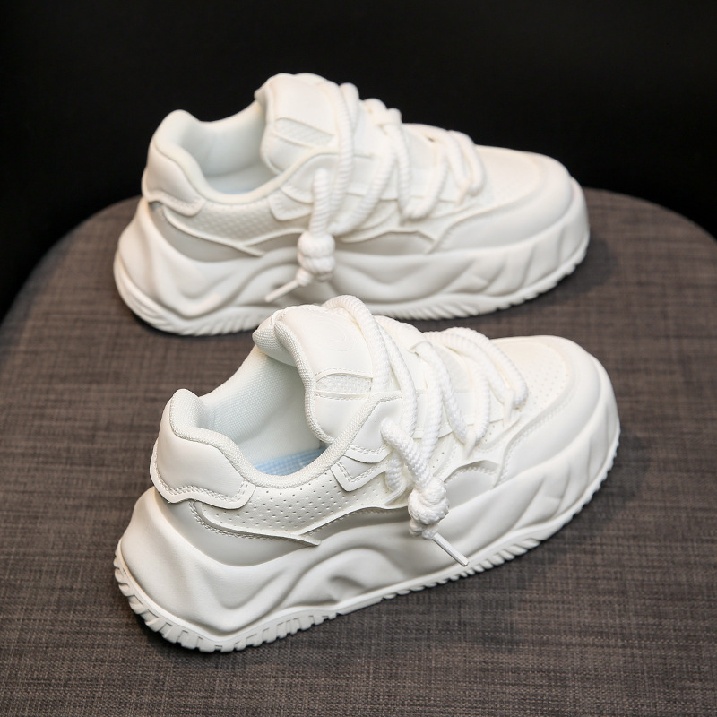 Ddmysports Autumn Winter New Instagram Korean Edition Little White Female Students Thick Sole Versatile Casual Sports Board Shoes Children J OUTDOOR