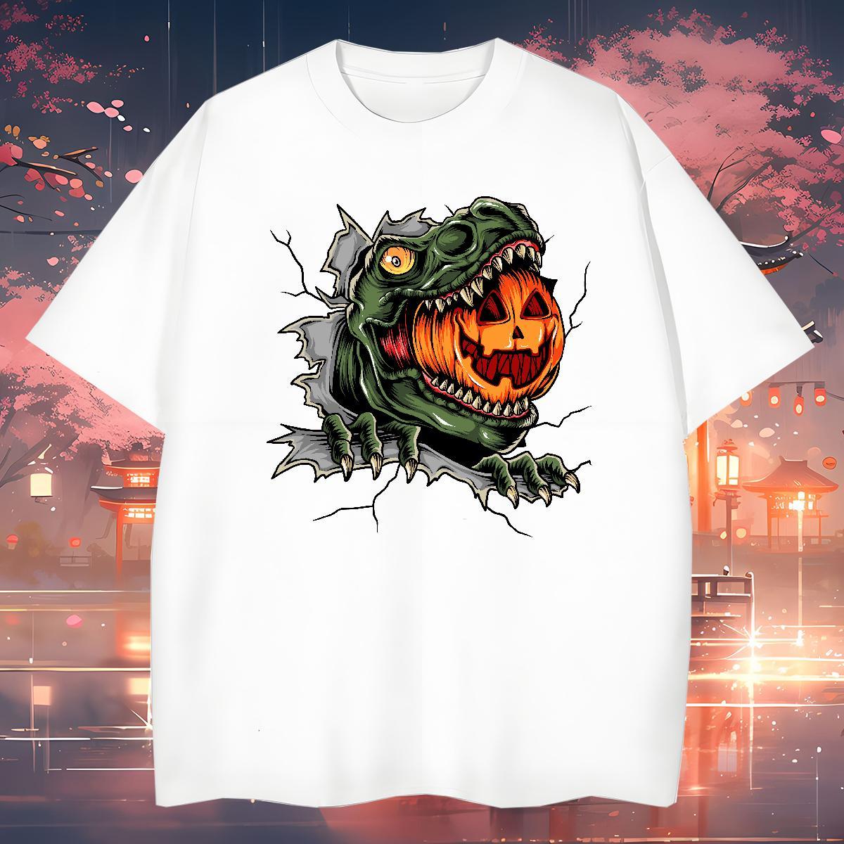 Classic Casual Tshirt for Man Woman pumpkin Daily Outfit 100% Cotton 230g Top Tees Round Neck Short Sleeve Popular Men T Shirts Customized