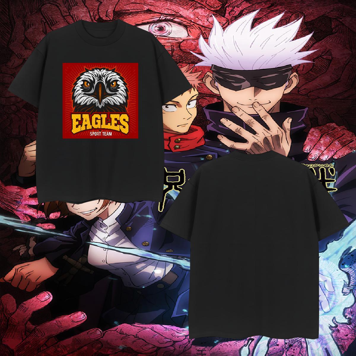 TOP Quality Mens T Shirts eagle Crew Neck Breathable Daily Wear Custom Big Size 100% Cotton 230g Men Tees Casual New Tees Shirts
