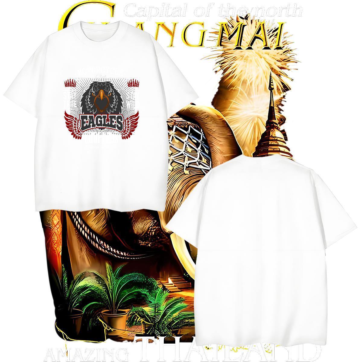 High Quality Man T Shirts eagle Crew Neck Breathable Casual Oversized 3XL 4XL 230g 100% Cotton Tshirt for Man Woman Classic Casual Tee Shirt