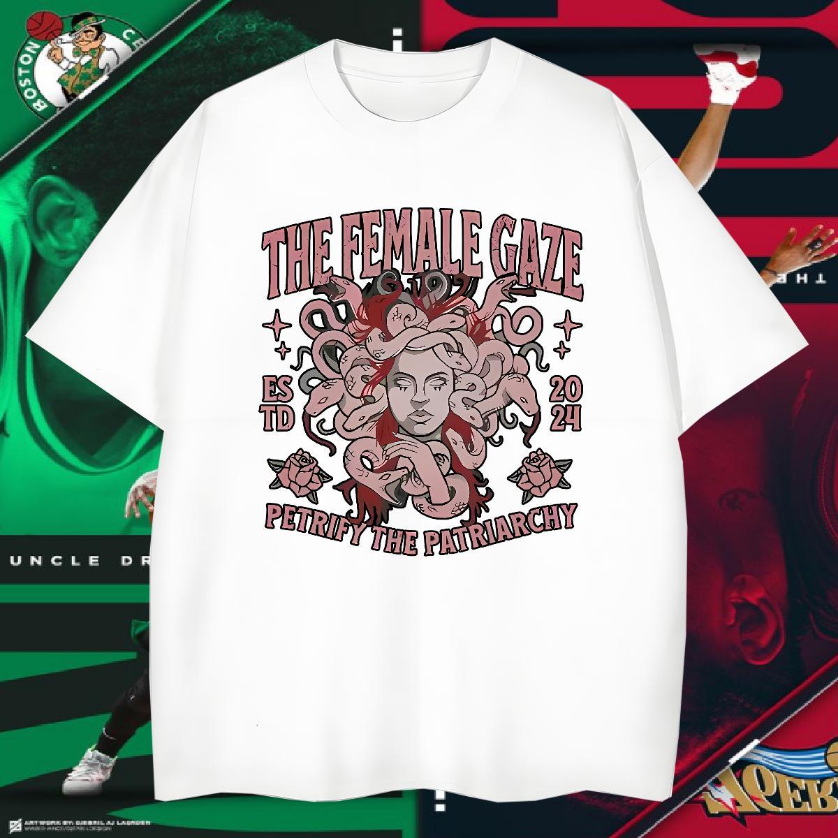 T Shirts Men 100% Cotton 230g Femme fatale Daily Outfit Short Sleeve Soft Cartoon Printing L-4XL Men Tees Classic Brand Tops Shirt