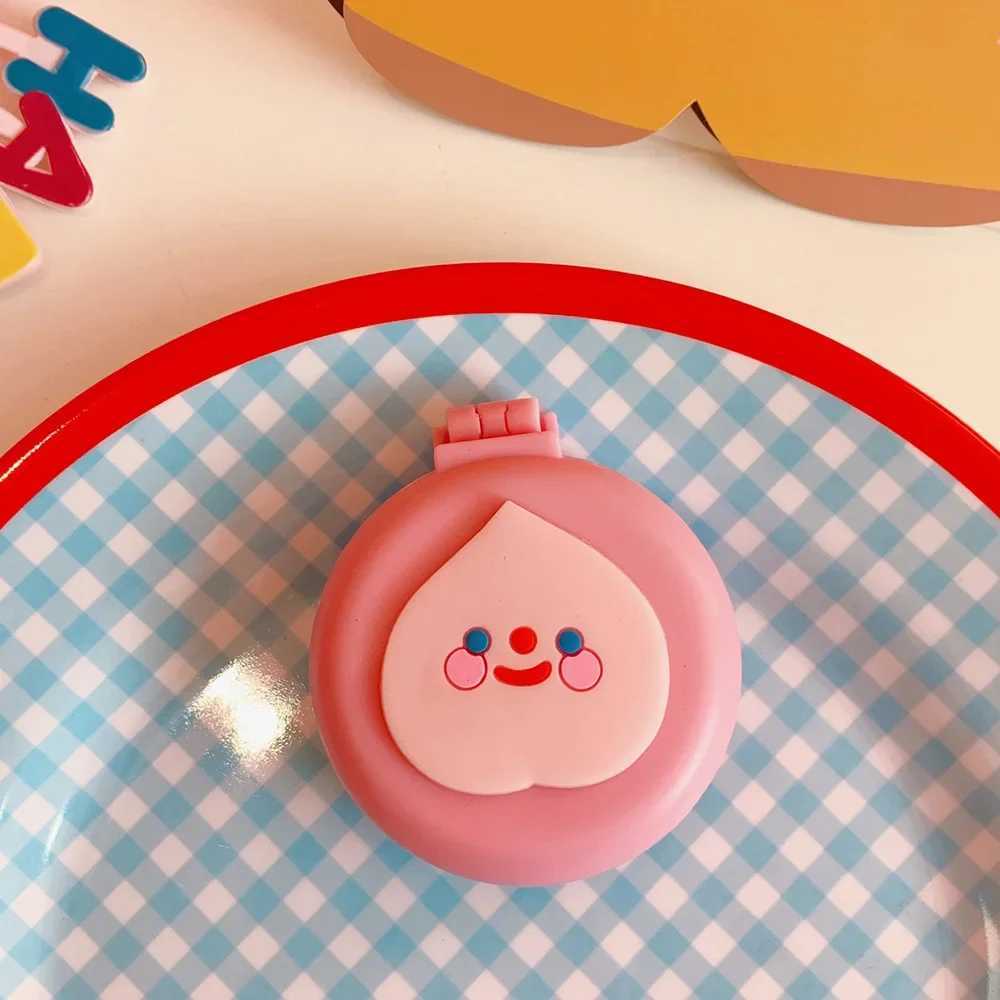 1pcs Mini Cute Folding Air Comb with Mirror Compact Pocket Portable Travel Hair Brush Cosmetic Makeup Mirror Head Massager Relax Y240819