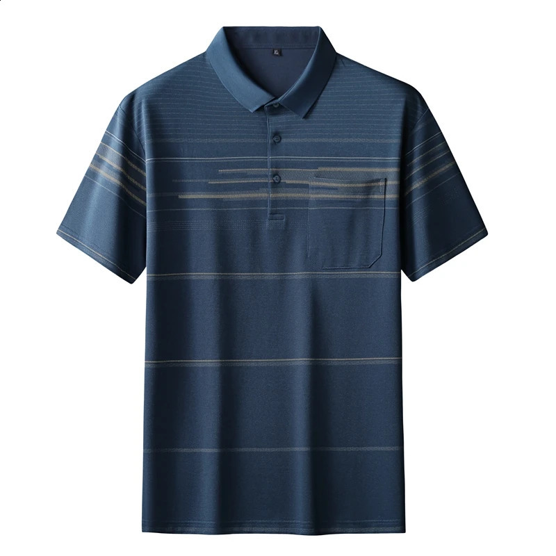 8XL 7XL 6XL Summer High End Breathable Polo Shirt Men Short Sleeve Lapel Mens Shirts With Pocket Casual chemise homme 240820